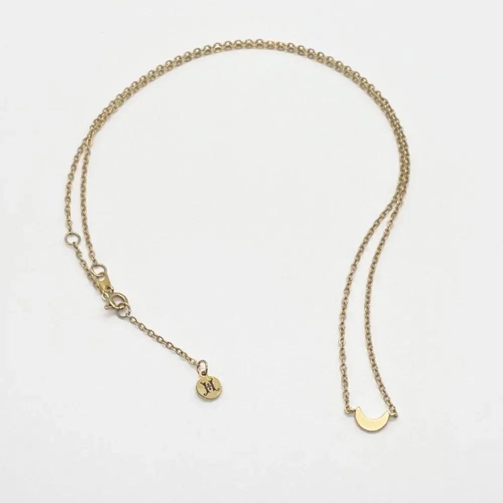 HighMaintenanceHippie Gold Crescent Moon Gooddess Necklace